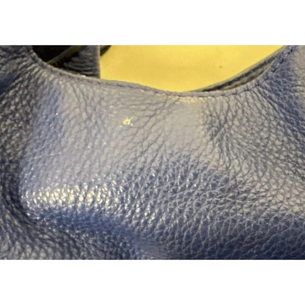 Michael Michael Kors Blue Fulton Hobo Bag w/ Silver Chain Straps